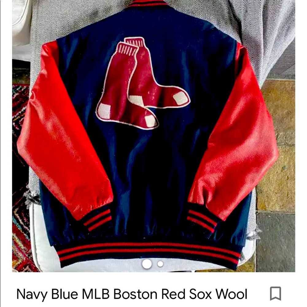 Red Sox jacket leather wool nwt in plastic